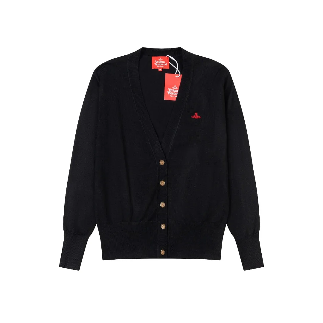 VIVI198# vivienne west wood 25FW new Tokyo red label cardigan, classic and versatile, looks taller and slimmer Size: 1 size (85-110 catties) 2 size (110-130 catties) 3 size (130-150 catties) Color: Gray Apricot Black